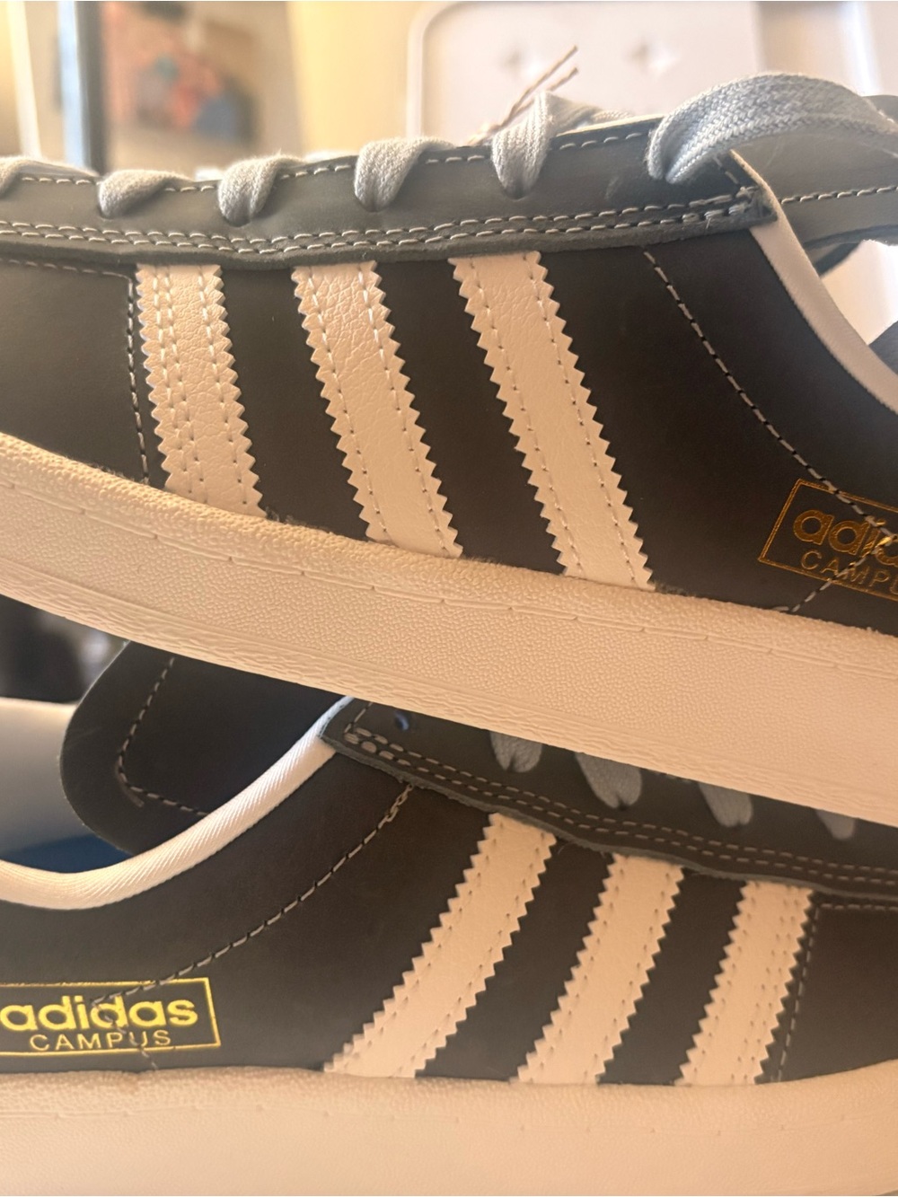 Adidas Campus ADV Dark Grey and White 6 youth 7 Women’s